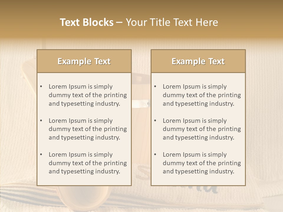 Relaxation Spoon Towel PowerPoint Template