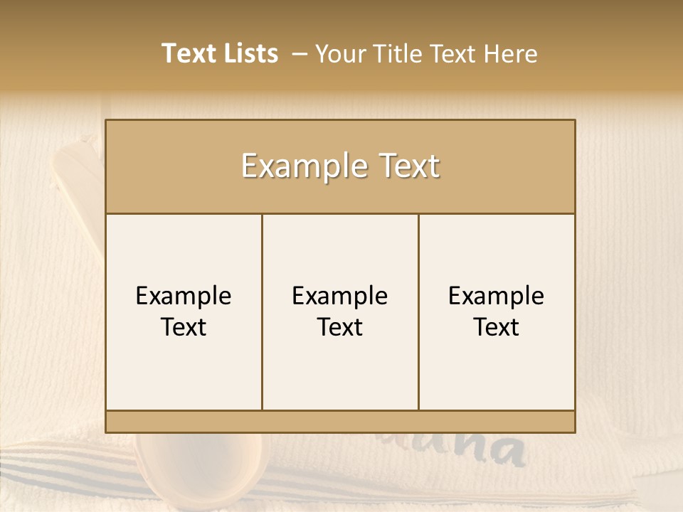 Relaxation Spoon Towel PowerPoint Template