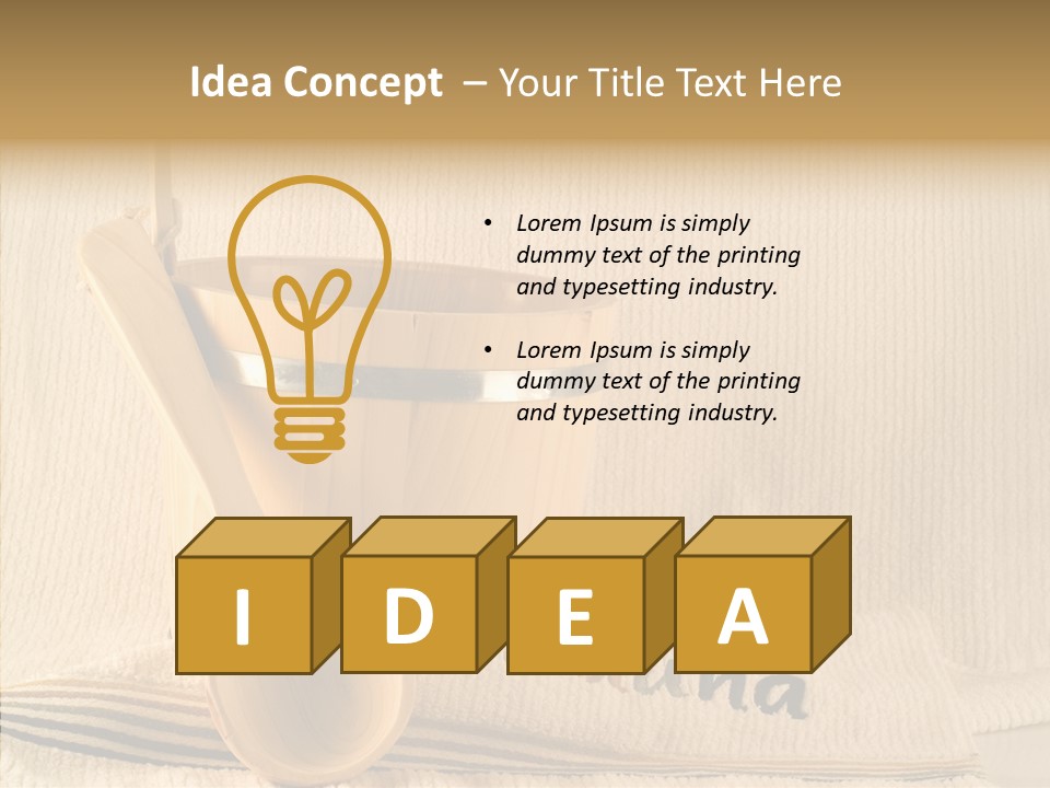 Relaxation Spoon Towel PowerPoint Template