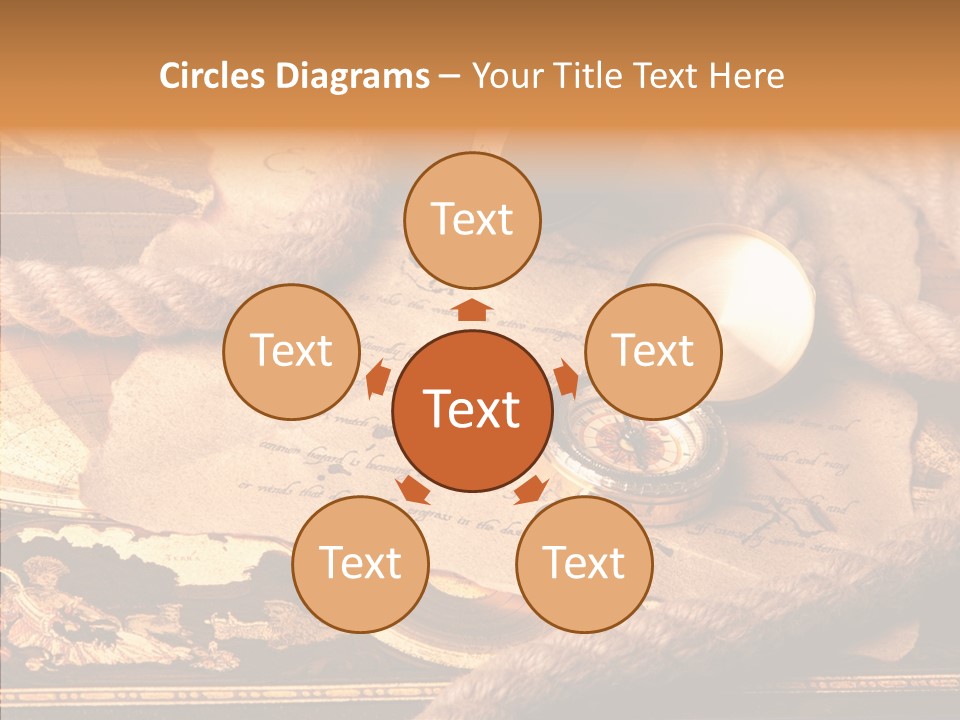 Navigate Compass Background PowerPoint Template