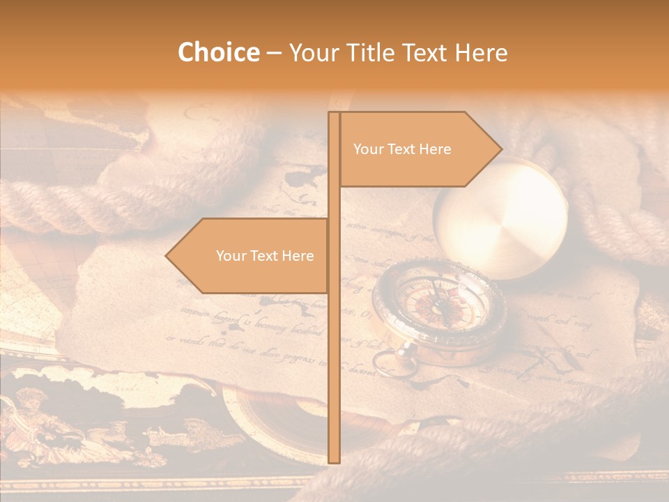 Navigate Compass Background PowerPoint Template
