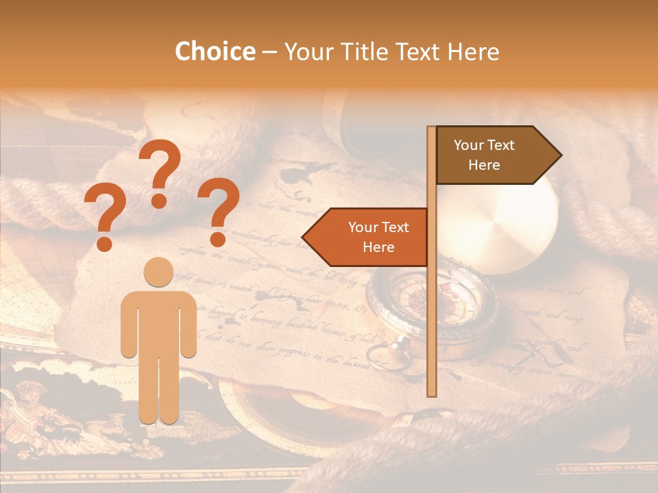 Navigate Compass Background PowerPoint Template