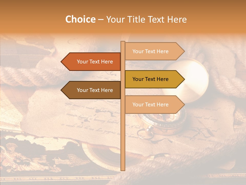 Navigate Compass Background PowerPoint Template