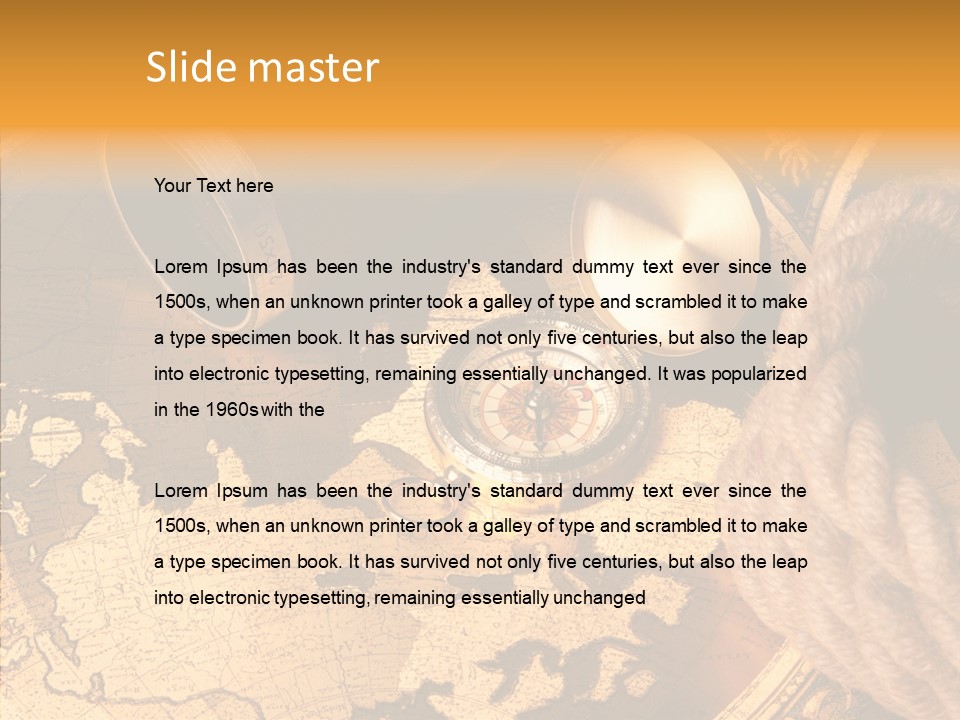 Navigation Antique Compass PowerPoint Template
