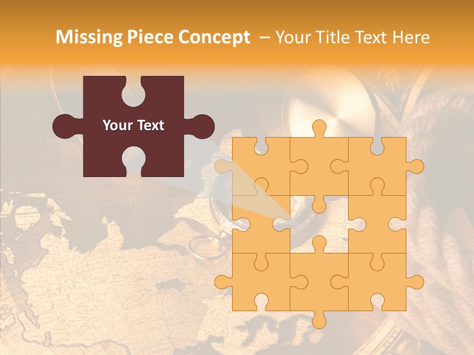 Navigation Antique Compass PowerPoint Template