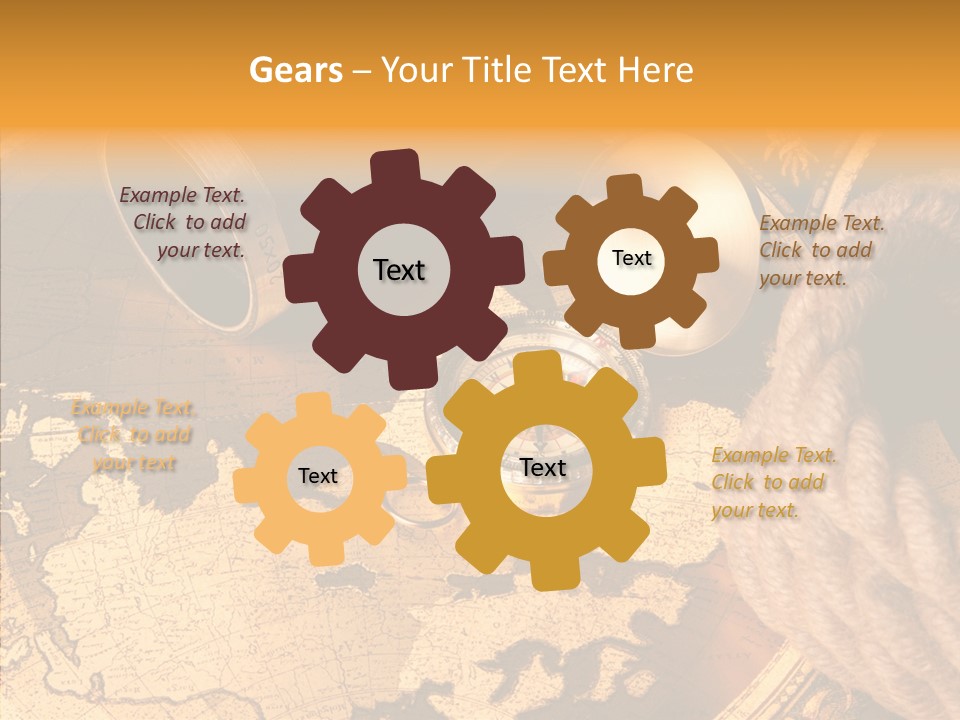 Navigation Antique Compass PowerPoint Template
