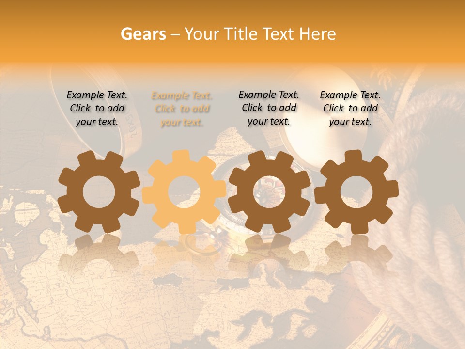 Navigation Antique Compass PowerPoint Template