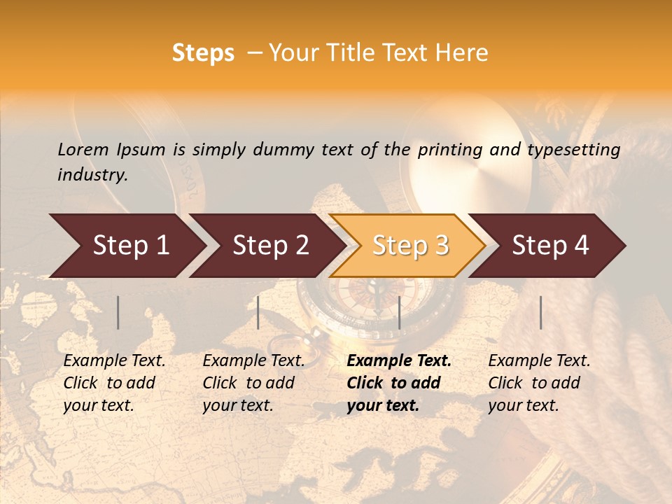 Navigation Antique Compass PowerPoint Template