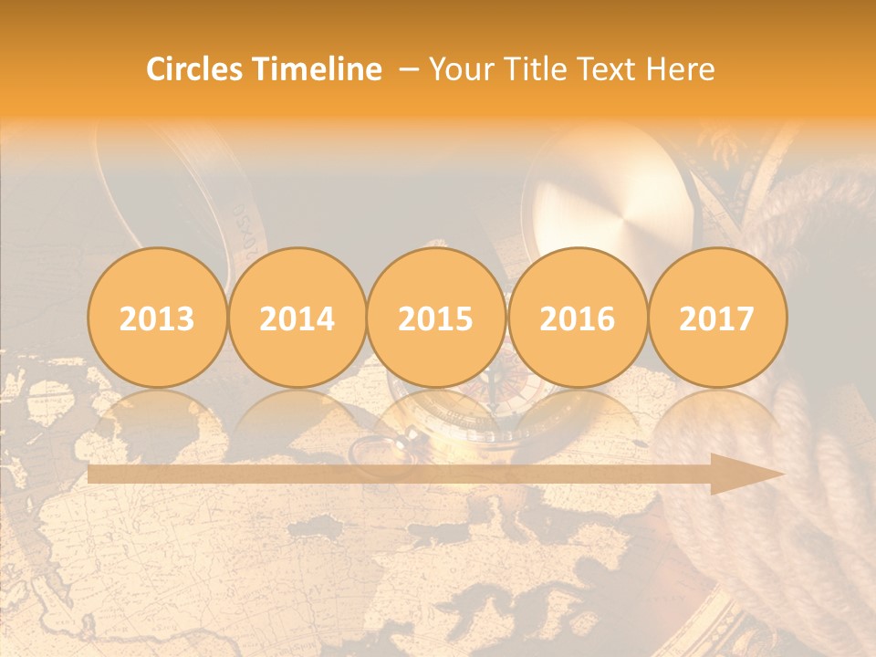 Navigation Antique Compass PowerPoint Template