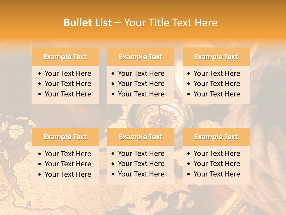 Navigation Antique Compass PowerPoint Template