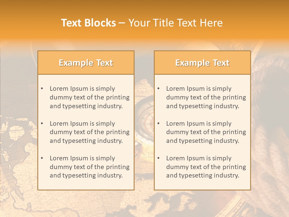 Navigation Antique Compass PowerPoint Template