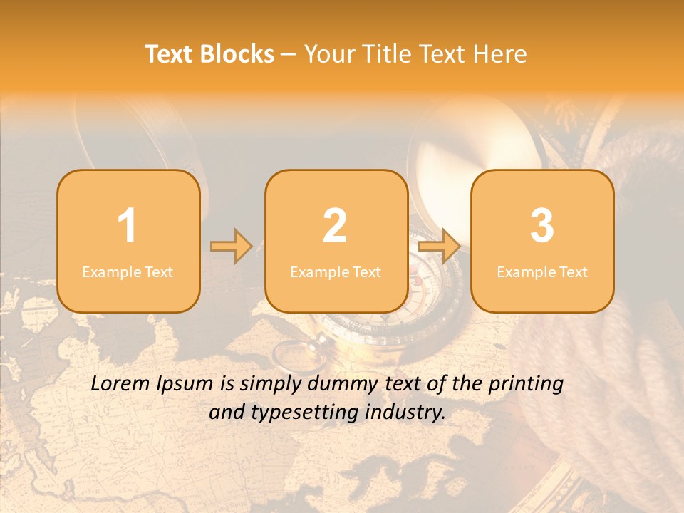 Navigation Antique Compass PowerPoint Template
