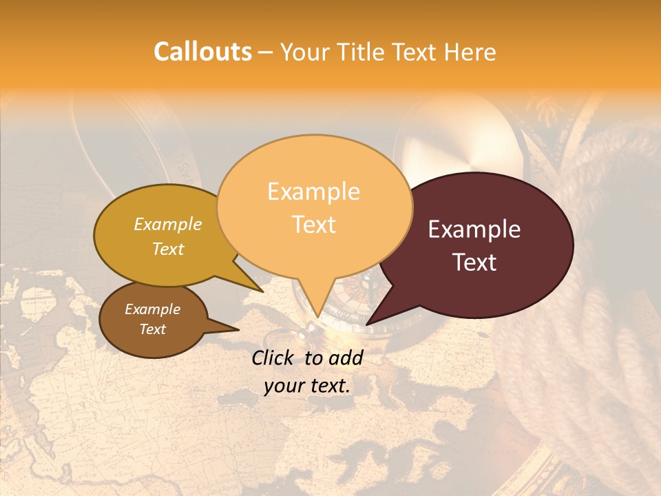 Navigation Antique Compass PowerPoint Template