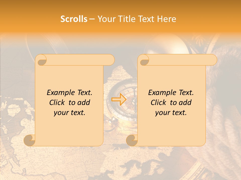 Navigation Antique Compass PowerPoint Template