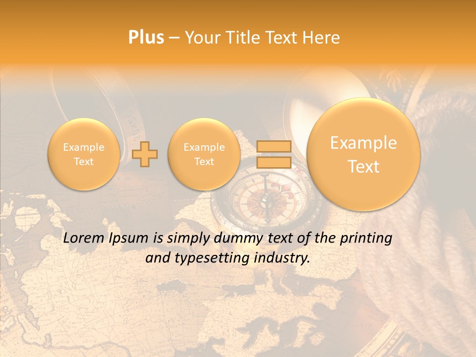 Navigation Antique Compass PowerPoint Template