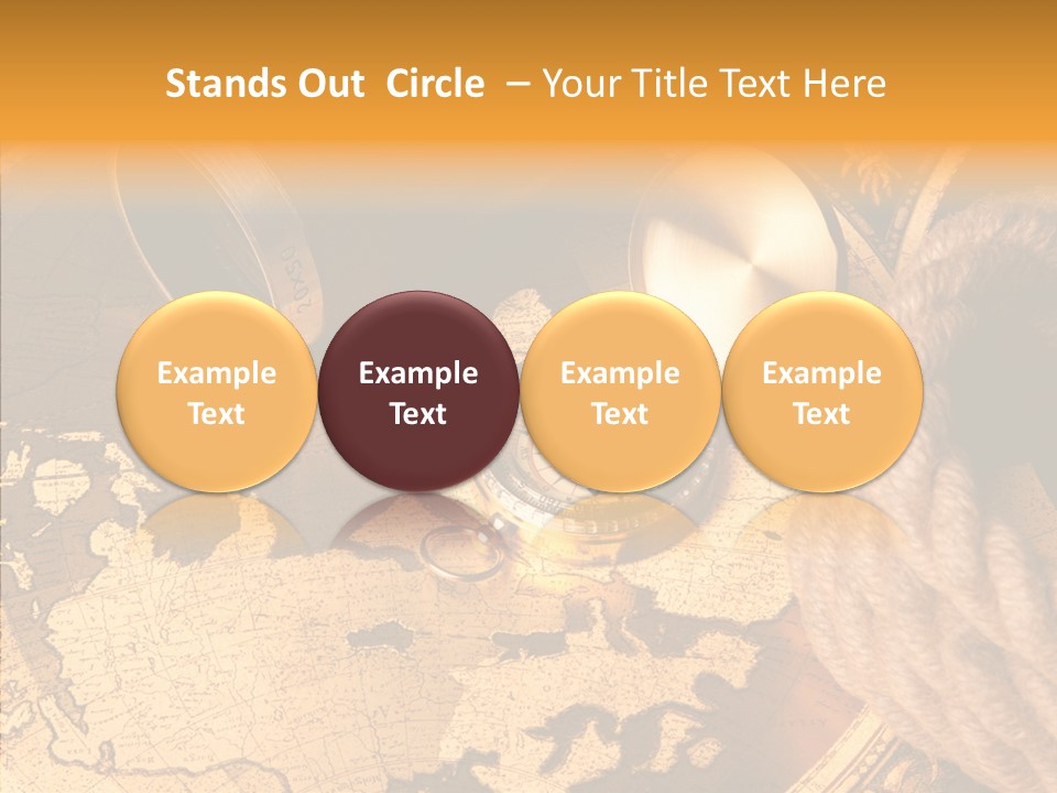 Navigation Antique Compass PowerPoint Template