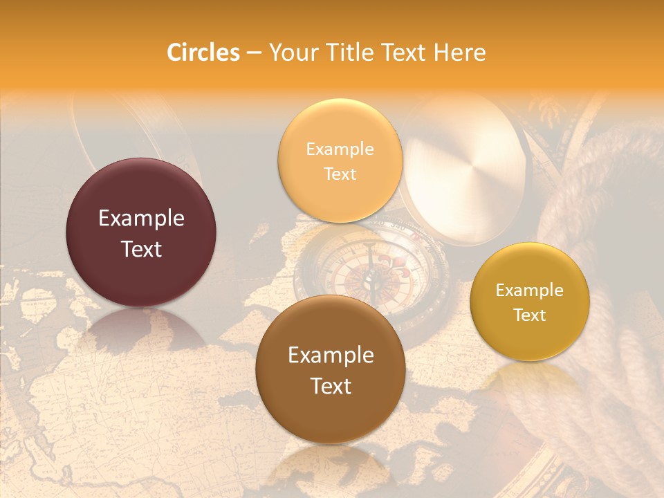 Navigation Antique Compass PowerPoint Template