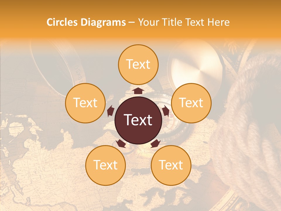 Navigation Antique Compass PowerPoint Template