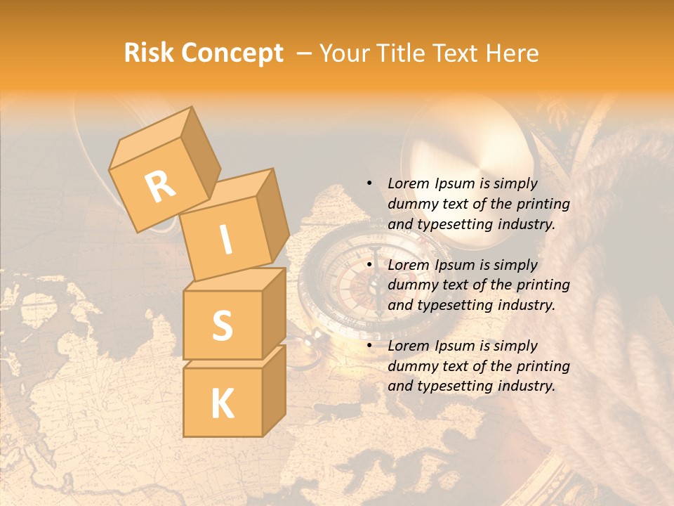 Navigation Antique Compass PowerPoint Template