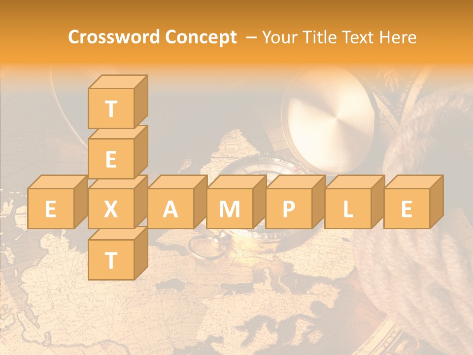 Navigation Antique Compass PowerPoint Template