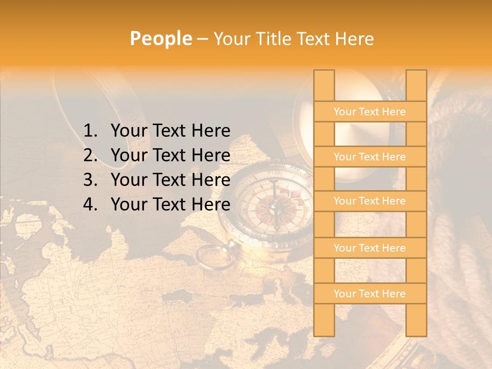 Navigation Antique Compass PowerPoint Template