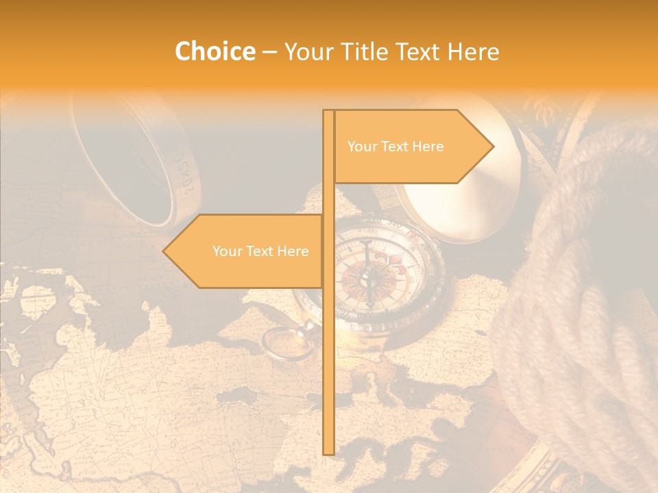 Navigation Antique Compass PowerPoint Template