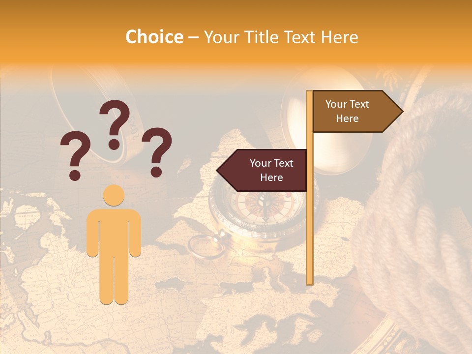 Navigation Antique Compass PowerPoint Template
