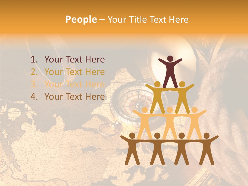 Navigation Antique Compass PowerPoint Template