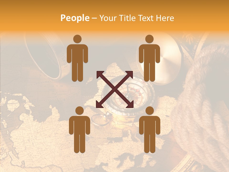 Navigation Antique Compass PowerPoint Template