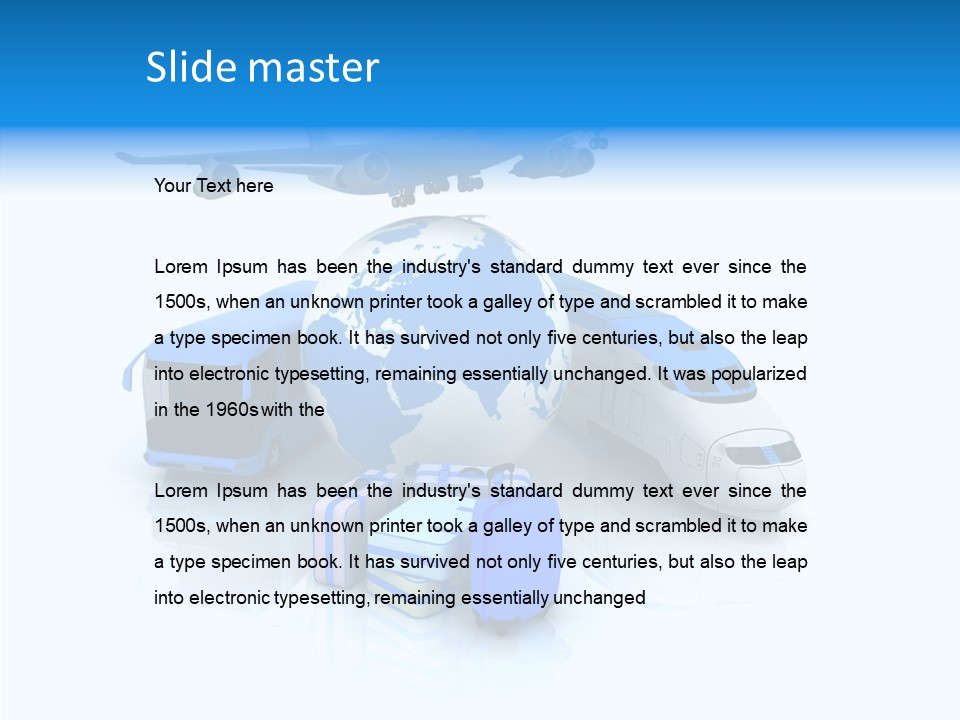 Transportation Wing Network PowerPoint Template