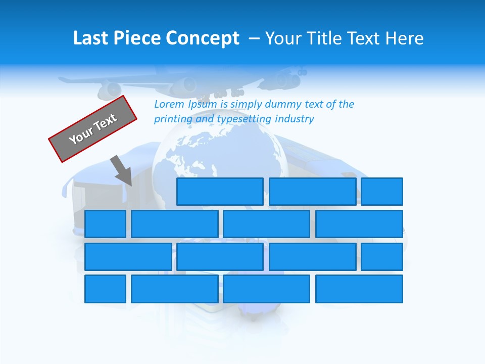 Transportation Wing Network PowerPoint Template