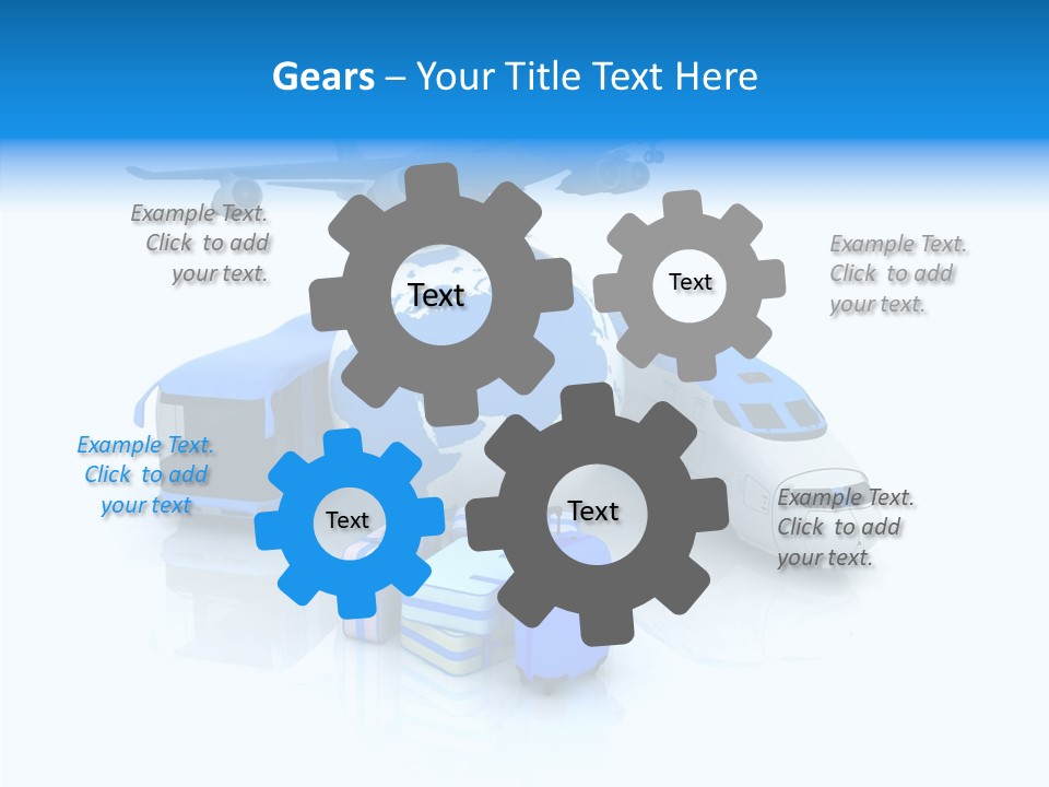 Transportation Wing Network PowerPoint Template