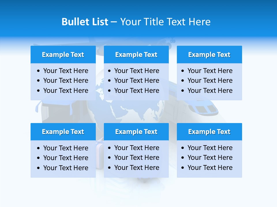 Transportation Wing Network PowerPoint Template
