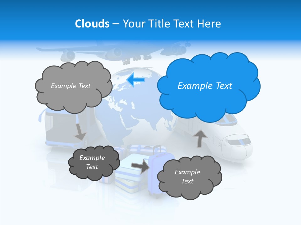 Transportation Wing Network PowerPoint Template