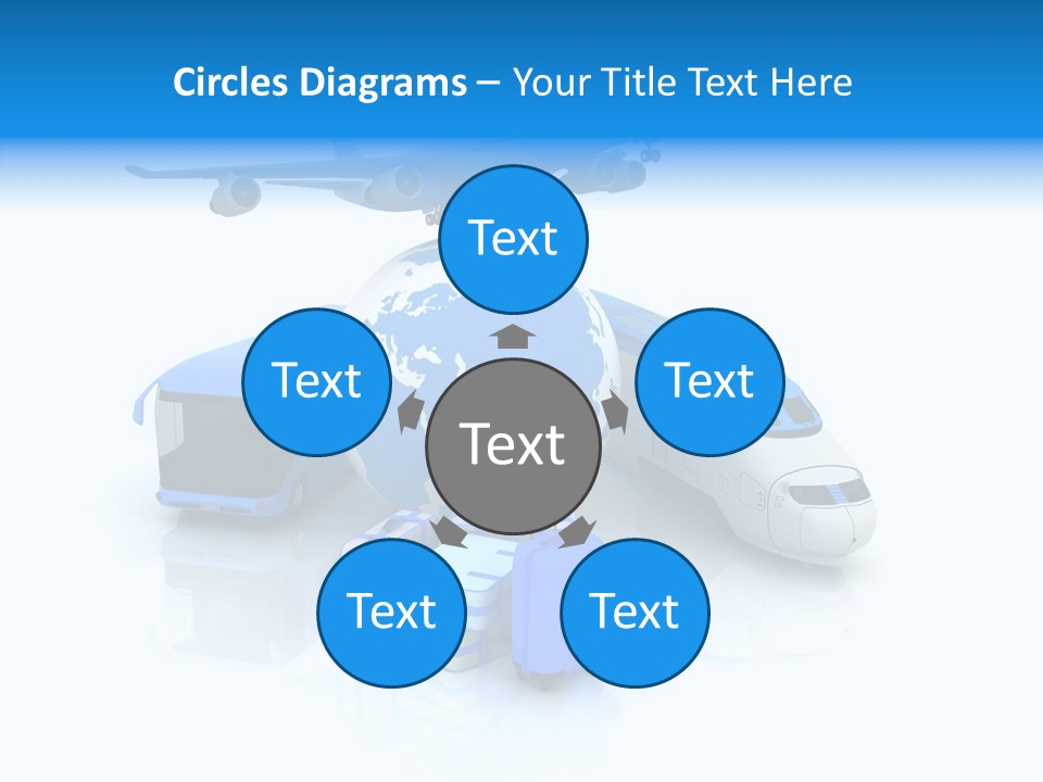 Transportation Wing Network PowerPoint Template