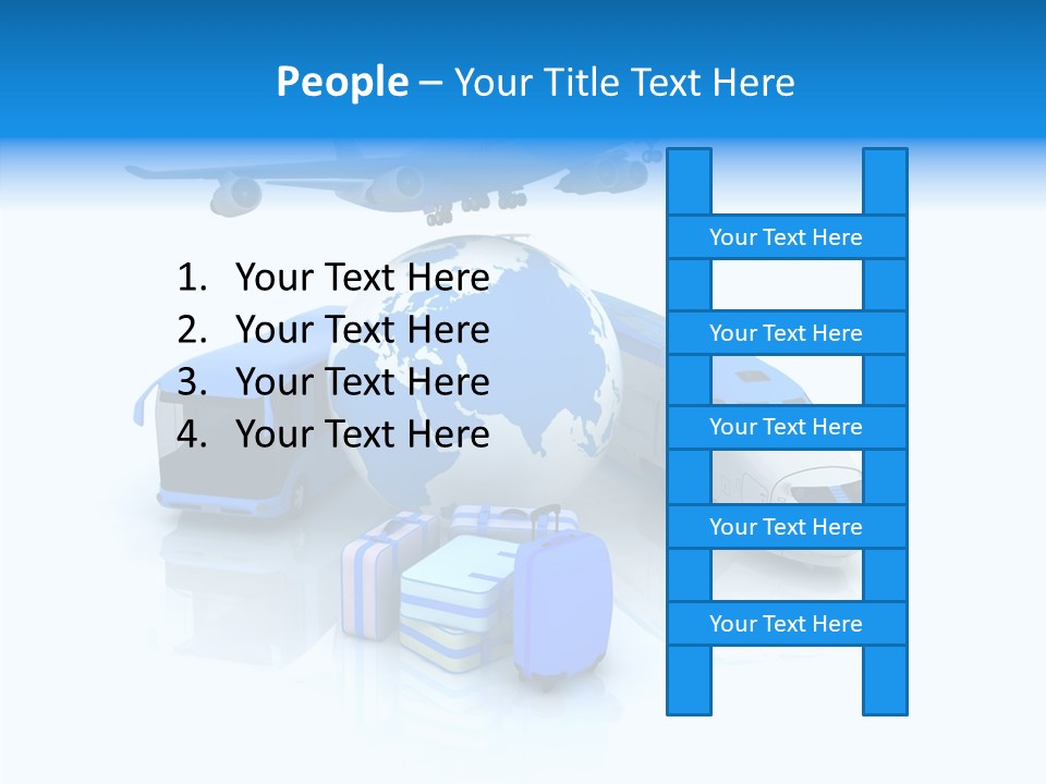 Transportation Wing Network PowerPoint Template