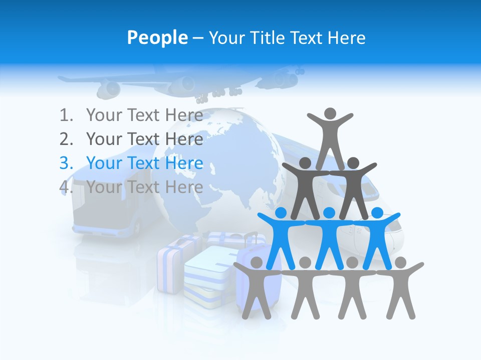 Transportation Wing Network PowerPoint Template