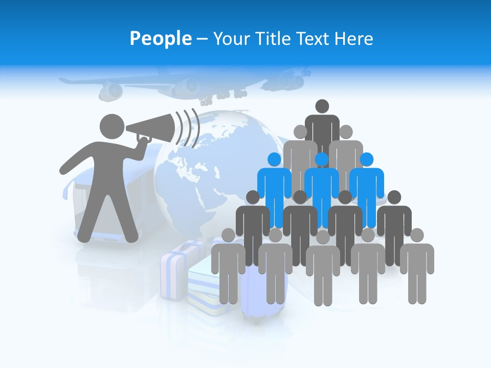 Transportation Wing Network PowerPoint Template