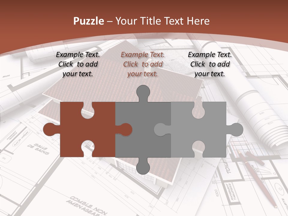 Crown Map Fold PowerPoint Template