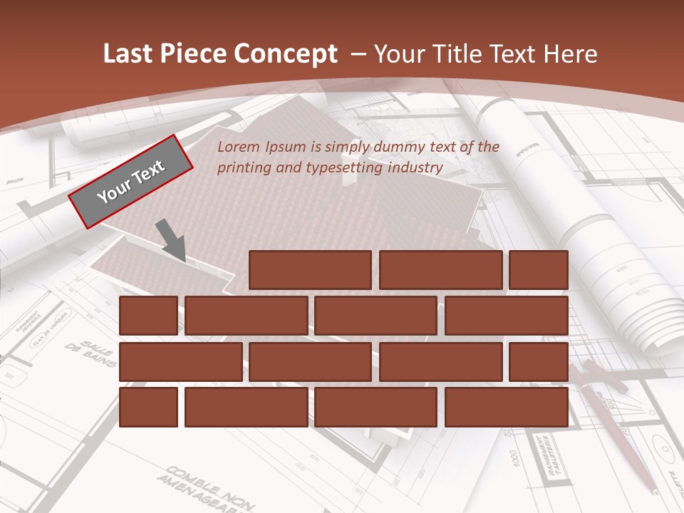 Crown Map Fold PowerPoint Template