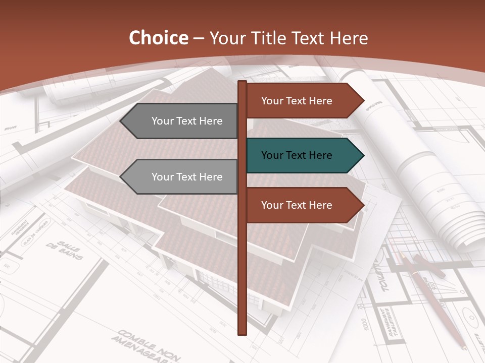 Crown Map Fold PowerPoint Template