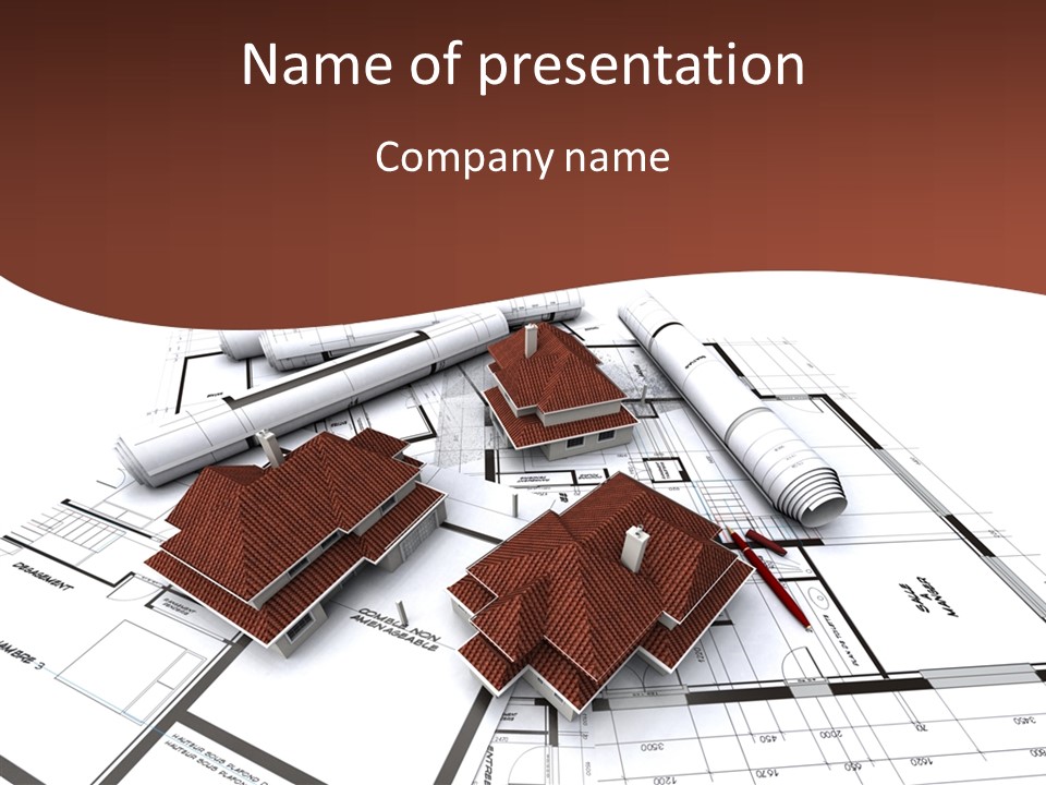 Architecture Map Move PowerPoint Template