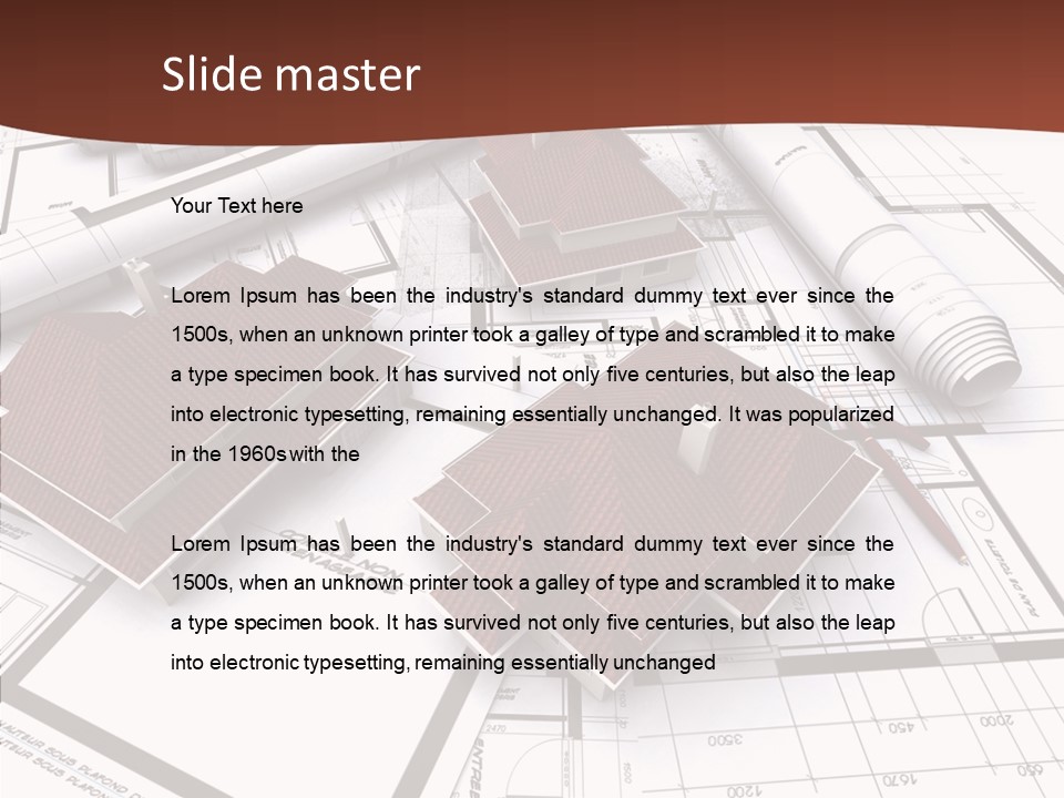 Architecture Map Move PowerPoint Template