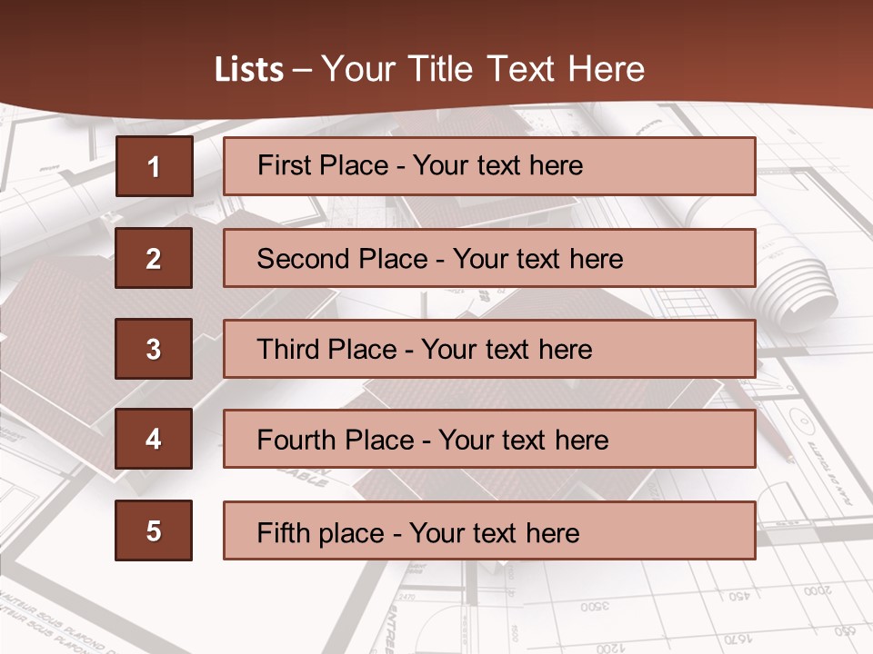 Architecture Map Move PowerPoint Template
