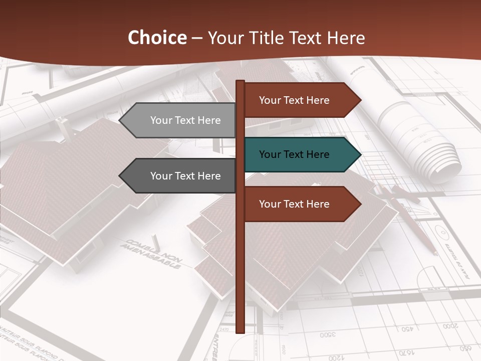 Architecture Map Move PowerPoint Template