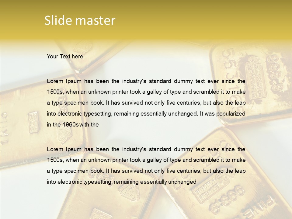 Photography Hires Gold Biscuits PowerPoint Template