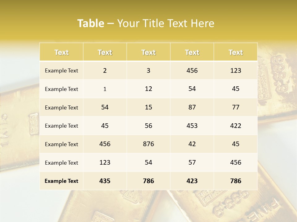 Photography Hires Gold Biscuits PowerPoint Template