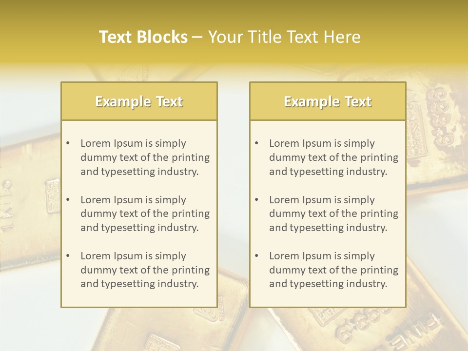 Photography Hires Gold Biscuits PowerPoint Template