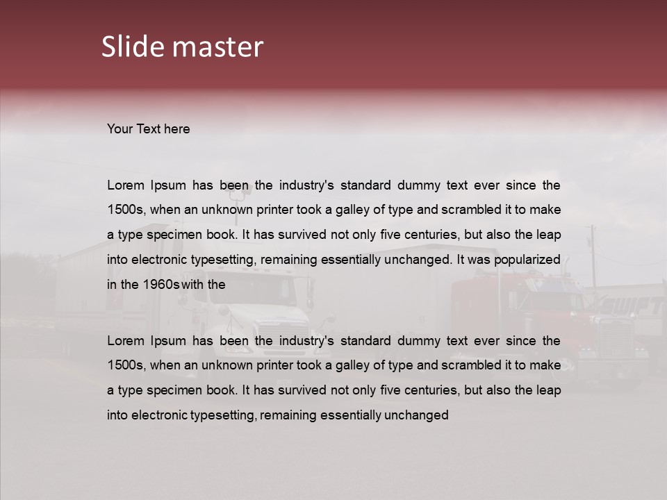 Transportation Red White PowerPoint Template