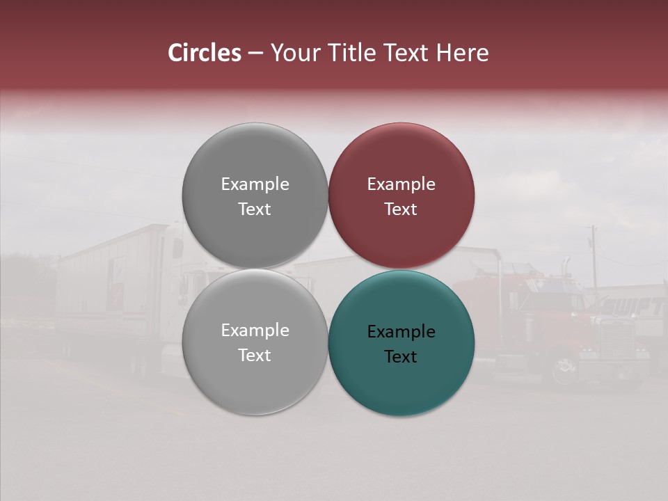 Transportation Red White PowerPoint Template